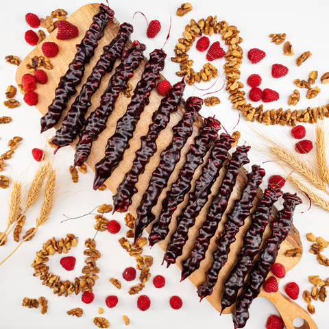 Raspberry Walnut Chella Churchkhela