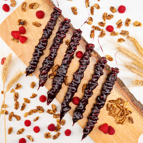 Raspberry Walnut Chella Churchkhela